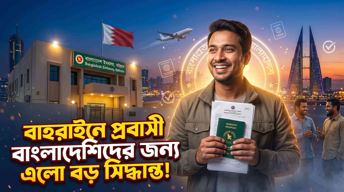 বাহরাইনে থাকা বাংলাদেশিদের জন্য জরুরি সুখবর, কী বলছে দূতাবাস?